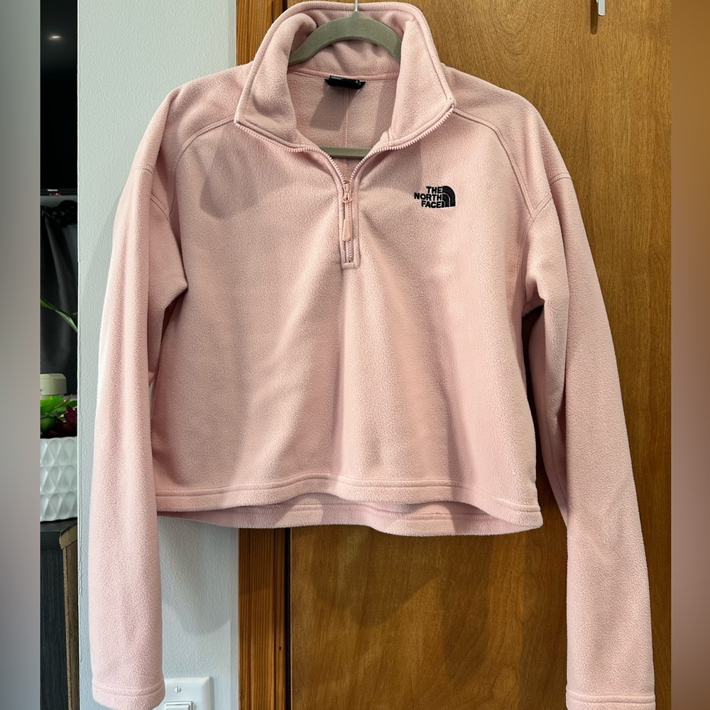 The North Face Pink Fleece Pullover Quarter Zip